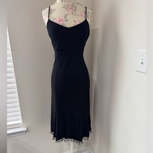 Vintage DKNY Black Dress with lace hem
